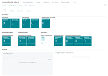 Simply365 Business Central Projektmanagement